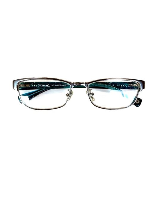 Coach Accessories - Coach HC5033 Alyson Frames Only Eyeglasses Satin Silver Frame Teal Black Arms